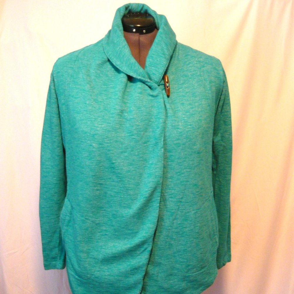The North Face XL Crossover Wrap Cardigan in Teal